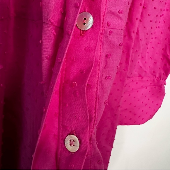 CRIDA | Milano Women's Pink Busseto Blouson-Sleeve Swiss Dot Dress Size 8 - Picture 11 of 12